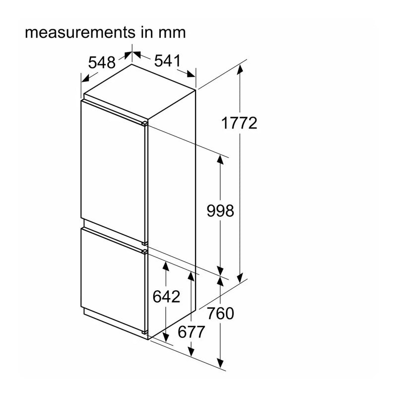 Neff N50 KI7862SE0G Built-in 70/30 Fridge freezer [Free 5-year parts & labour guarantee]*contact store for price*