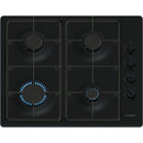 BOSCH PBP6B6K60 Series 2 60cm Enamel Gas Hob - Black