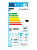 Beko DTLCE80051B 8kg Condenser Tumble Dryer - Black