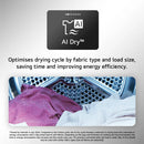 LG RHX7009TBB VX70 series AI 9kg Dual Inverter™ Heat Pump Dryer - Black