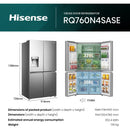 HIsense RQ760N4SASE PureFlat Non-Plumbed American style fridge freezer [£500 Cashback] - stainless steel*contact store for price*