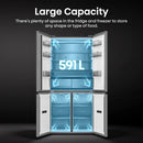 Hisense RQ768N4GVE Multi Door American style fridge freezer - Silver