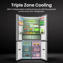 Hisense RQ768N4GVE Multi Door American style fridge freezer - Silver