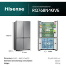 Hisense RQ768N4GVE Multi Door American style fridge freezer - Silver