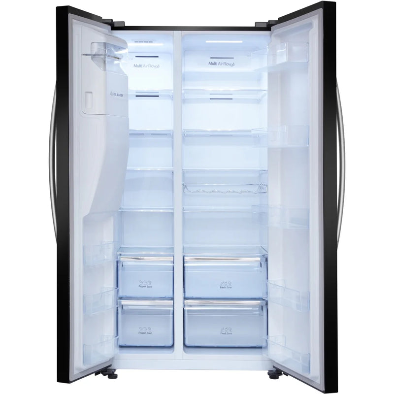 Hisense RS694N4IBE Plumbed Ice & Water American style fridge freezer - Black