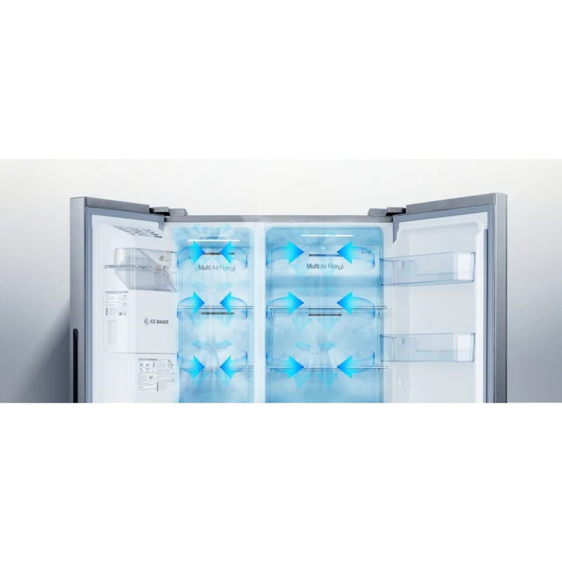 Hisense RS694N4TIE American Style Fridge Freezer With Non-Plumbed Ice & Water - Stainless Steel*contact store for price*