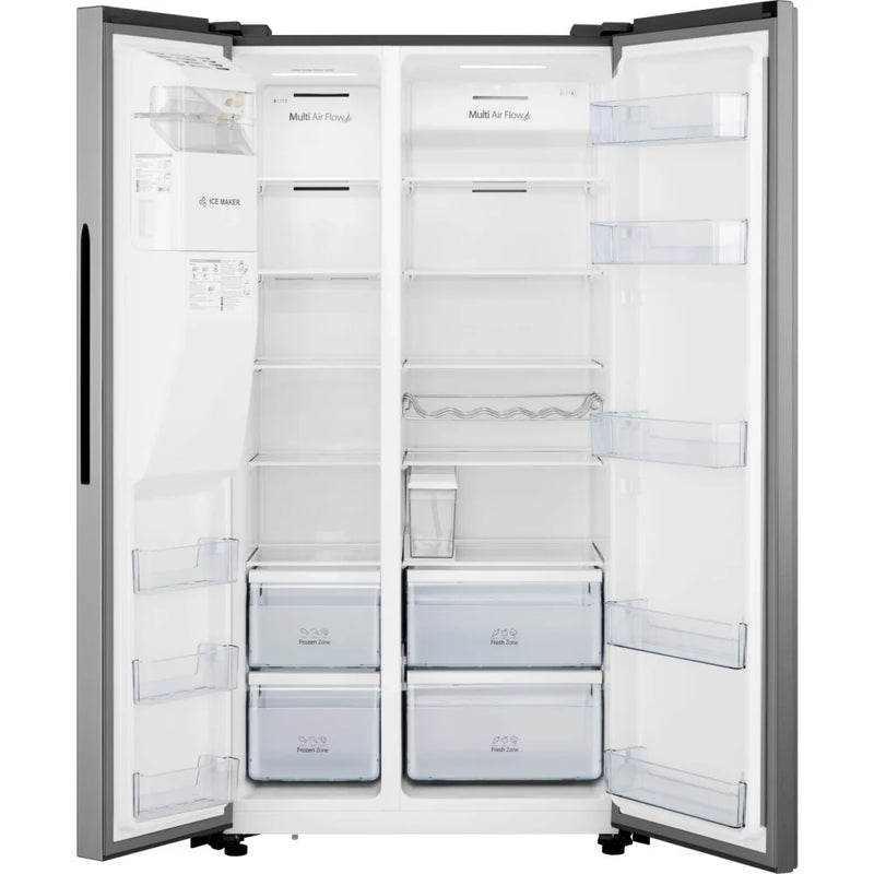 Hisense RS694N4TIE American Style Fridge Freezer With Non-Plumbed Ice & Water - Stainless Steel*contact store for price*