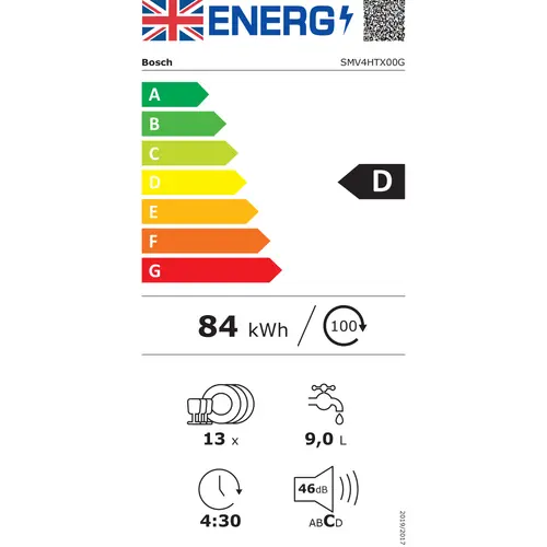 Bosch Series 4 SMV4HTX00G 13-place setting integrated dishwasher*contact store for price*