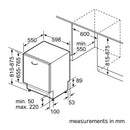 Siemens SN95YX02CG iQ500 VarioHinge 14-place setting integrated dishwasher