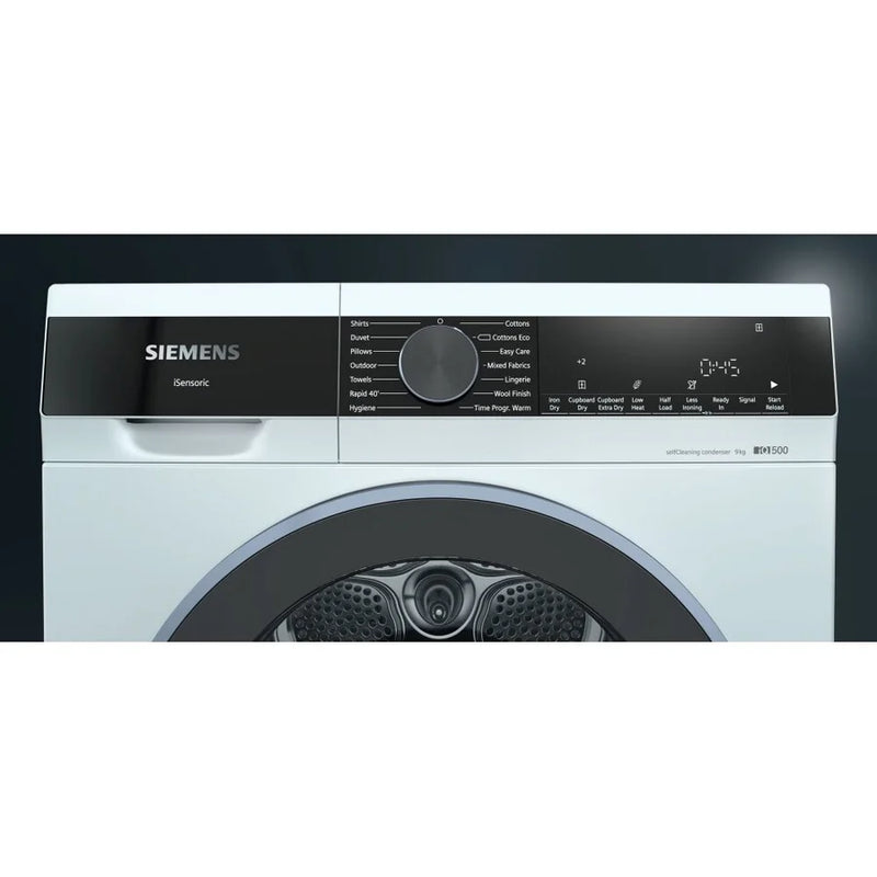 Siemens iQ500 WQ45G209GB 9kg Heat Pump Condenser Tumble Dryer [Free 5-year parts & labour guarantee] Price : £739.00