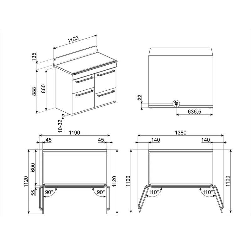 Smeg TR4110IBL2 110cm Victoria Range Cooker with Induction Hob - Black [Free 5-year parts & labour guarantee]*contact store for price*