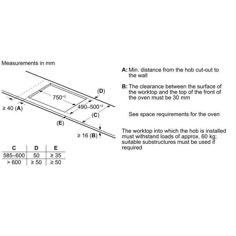 Neff T58FHW1L0 N70 80cm Induction Hob*contact store for price*