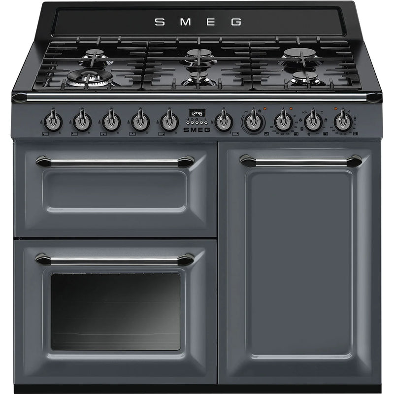 Smeg TR103GR 100cm Victoria Dual Fuel Range Cooker - Slate grey [Free 5-year parts & labour guarantee]*contact store for price*