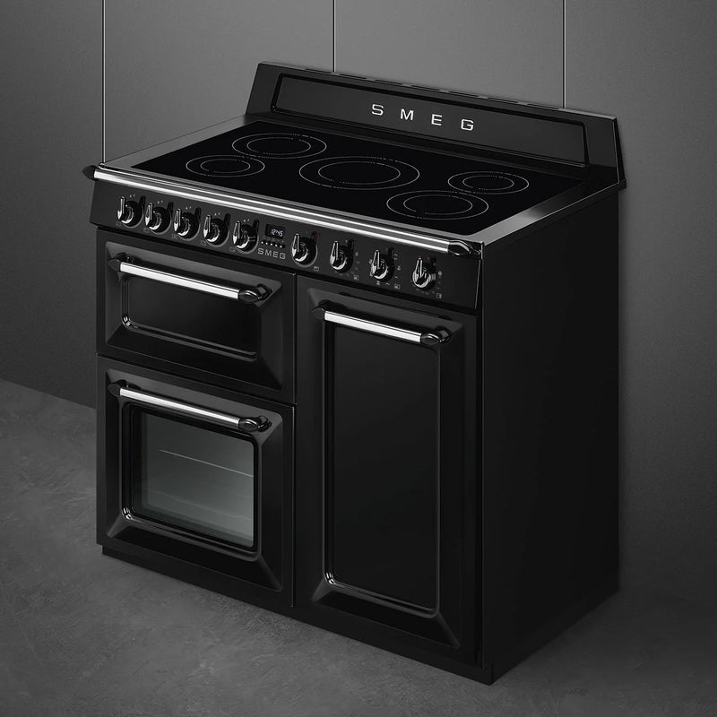 Smeg TR103iBL2 100cm Induction Victoria Range Cooker - Black [Free 5-year parts & labour guarantee]*contact store for price*