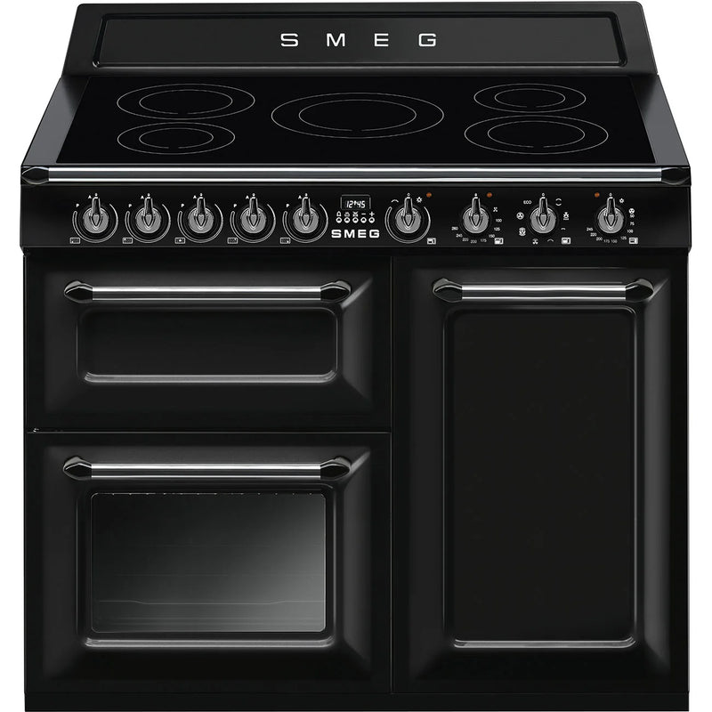 Smeg TR103iBL2 100cm Induction Victoria Range Cooker - Black [Free 5-year parts & labour guarantee]*contact store for price*