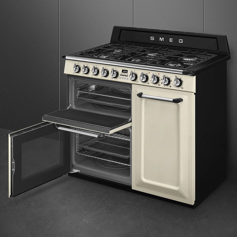 Smeg TR103P 100cm Dual Fuel Victoria Range Cooker - Cream [Free 5-year parts & labour guarantee]*contact store for price*