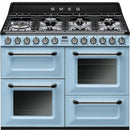Smeg TR4110AZ Victoria 110cm Dual Fuel Range Cooker, Pastel Blue [Free 5-year parts & labour guarantee]*contact store for price*