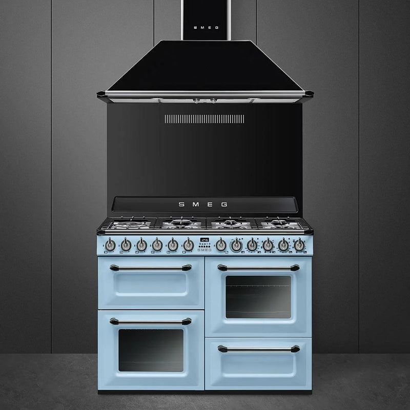 Smeg TR4110AZ Victoria 110cm Dual Fuel Range Cooker, Pastel Blue [Free 5-year parts & labour guarantee]*contact store for price*