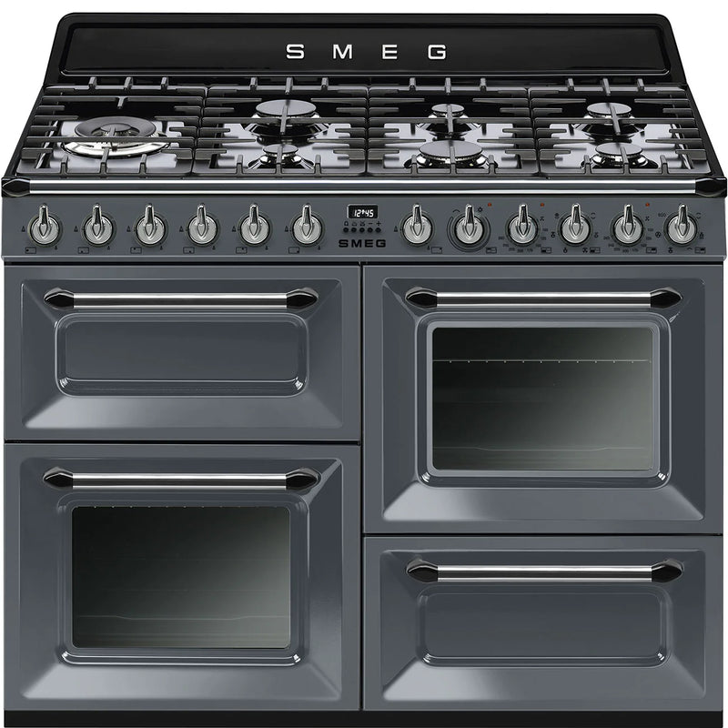 Smeg TR4110GR Victoria 110cm Dual Fuel Range Cooker - Slate Grey [Free 5-year parts & labour guarantee]*contact store for price*