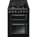 Smeg TR62BL Victoria style 60cm Dual Fuel Cooker - Black