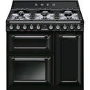 Smeg TR93BL Victoria Dual Fuel Range Cooker - Gloss Black [last one]