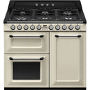 Smeg TR103P 100cm Dual Fuel Victoria Range Cooker - Cream [Free 5-year parts & labour guarantee]*contact store for price*