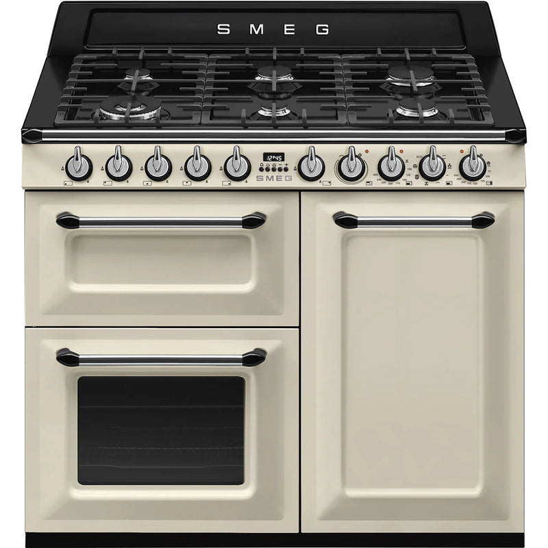 Smeg TR103P 100cm Dual Fuel Victoria Range Cooker - Cream [Free 5-year parts & labour guarantee]*contact store for price*