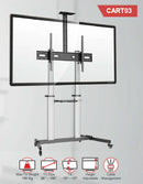 TTAP CART03 Trolley stand with wheels [up to 100'' TV] AVAILABLE TO ORDER