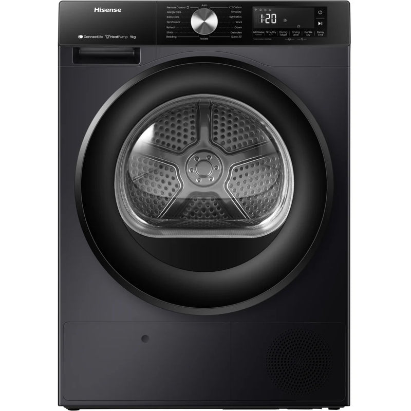 Hisense DH3S902BB3 3S Series 9kg Heat Pump Tumble Dryer - Black  *Contact store for pricing*