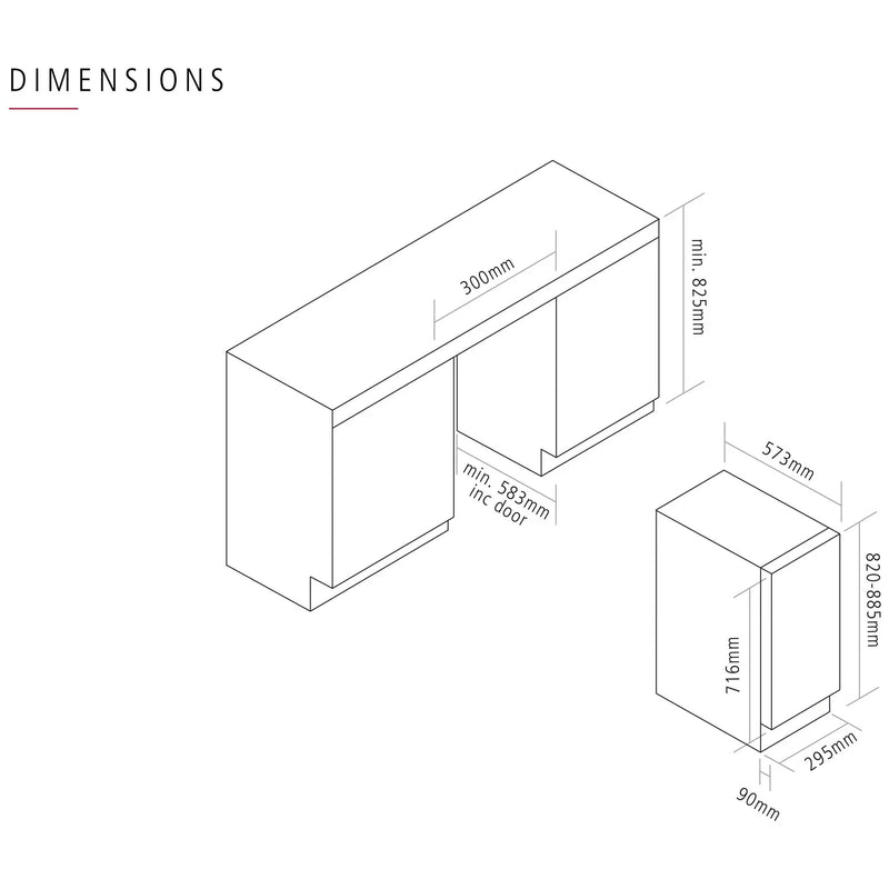 Caple WI3125GM 30cm Undercounter Single Zone Gun Metal Wine Cooler*contact store for price*