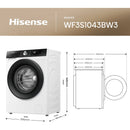 Hisense WF3S1043BW3 3S 10kg 1400rpm Washing Machine - White