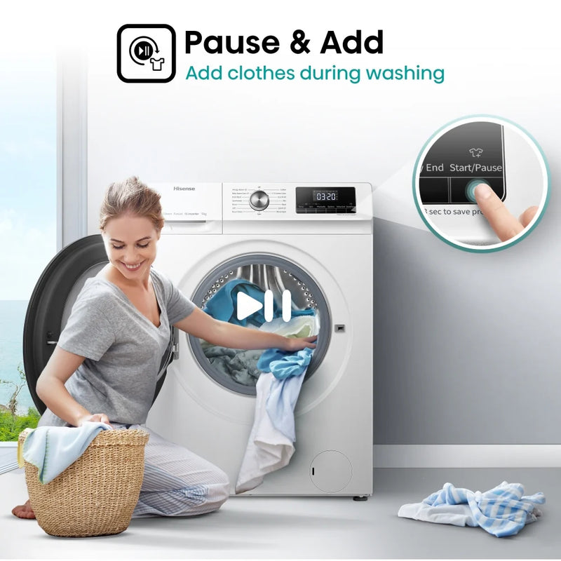 Hisense WFQA9014EVJM Series 3 9kg 1400rpm Washing machine - White