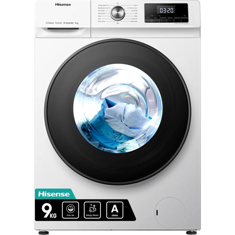 Hisense WFQA9014EVJM Series 3 9kg 1400rpm Washing machine - White