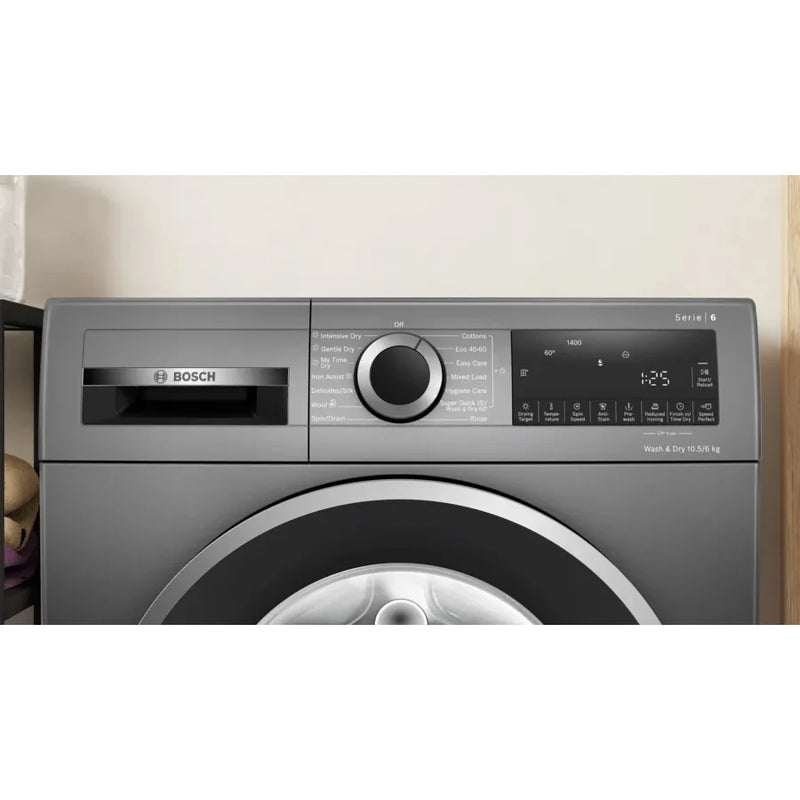 Bosch WNG254R1GB Series 6 10.5/6kg Freestanding 1400 Spin Washer Dryer [Free 5-year parts & labour guarantee]*contact store for price*
