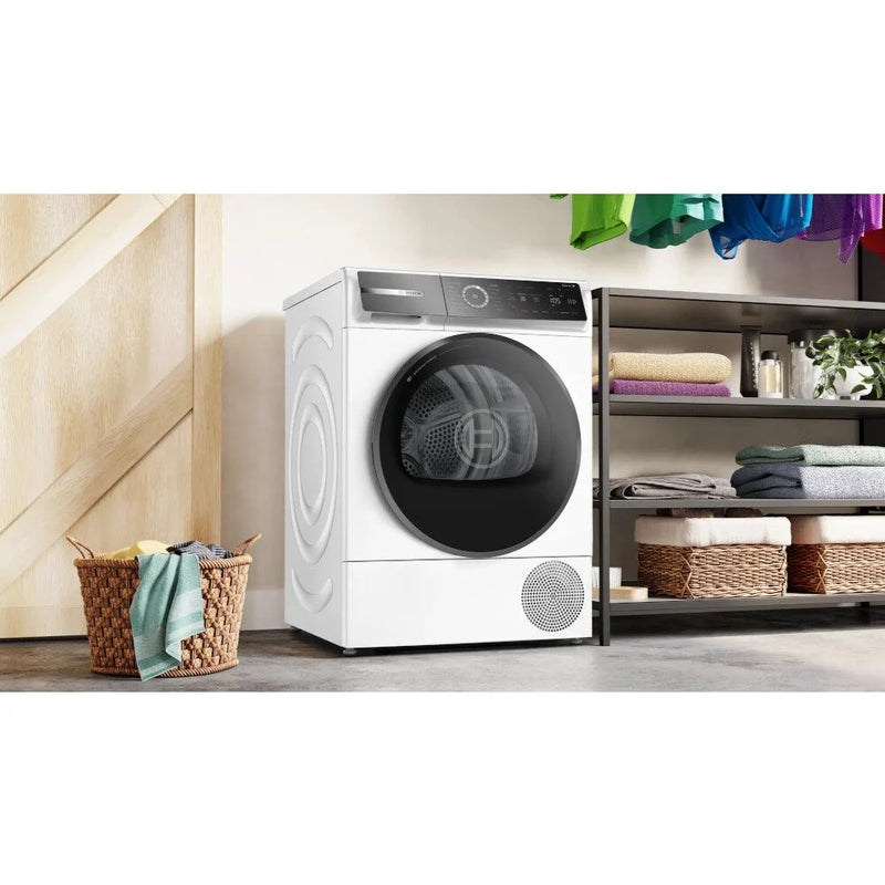 Bosch Series 8 WQB246C9GB 9Kg Heat Pump Tumble Dryer - White [Free 5-year parts & labour guarantee]  *Contact store for pricing*