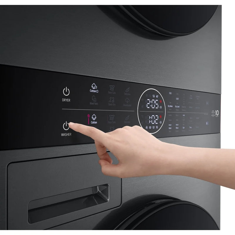 LG WT1210BBTN1 12kg/10kg 1400rpm Wash Tower - Black [Free 5-year parts & labour guarantee]