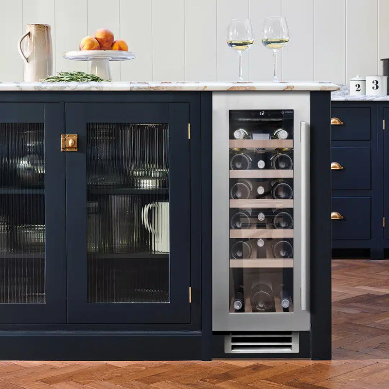 Caple WI3125 30cm Undercounter Single Zone Steel Wine Cooler*contact store for price*