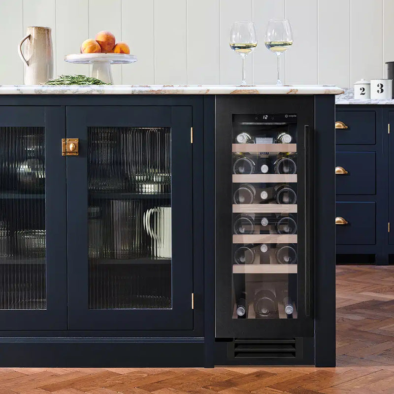 Caple WI3125BS 30cm Undercounter Single Zone Black Steel Wine Cooler*contact store for price*