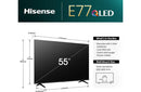 Hisense 55E77NQTUK 4K UHD HDR QLED TV with freely*contact store for price*