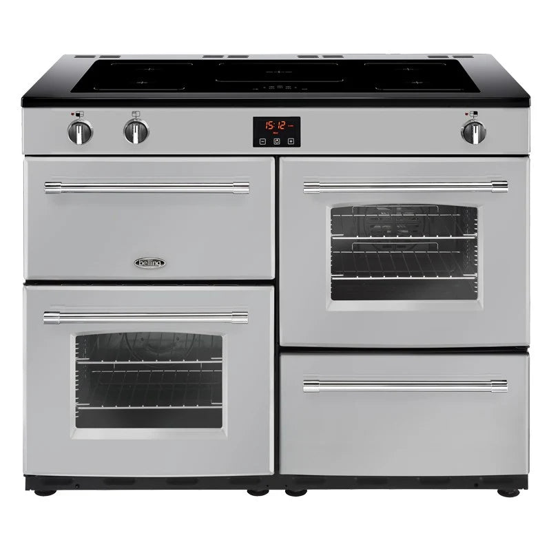 Belling Farmhouse FH110EISIL 110cm Electric Induction Range Cooker - Silver*contact store for price*