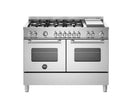 Bertazzoni MAS126G2EXT 120cm Masters Twin Cavity Dual Fuel Range Cooker - Stainless steel*contact store for price*