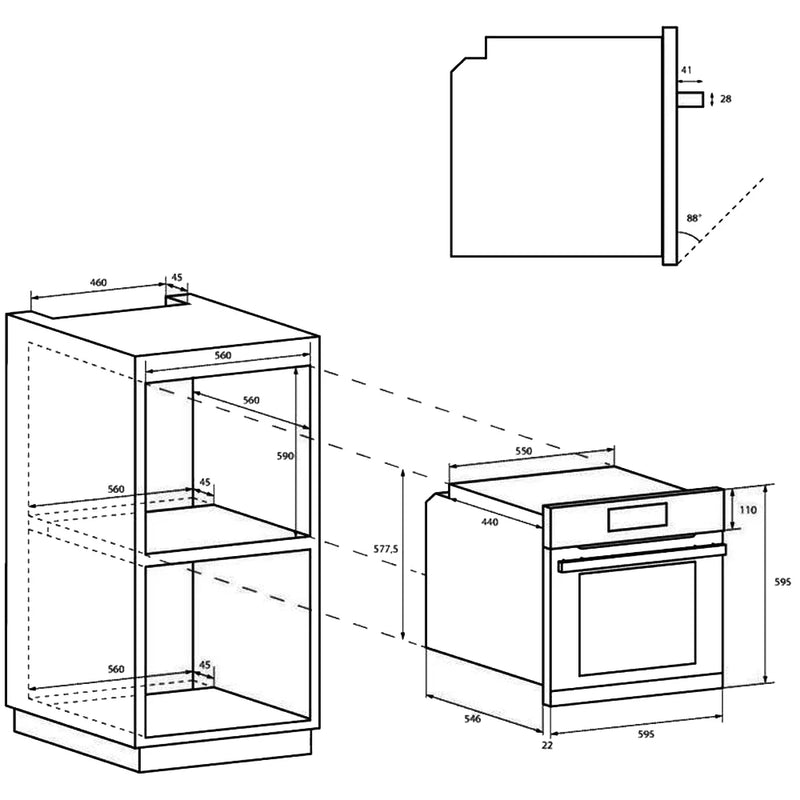 Candy FCT686X Built-in Pyrolytic Smart Oven - Stainless Steel