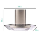 CDA ECP62SS/2 60cm Curved Glass Extractor Hood