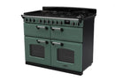 Rangemaster CLDLB110DFPMGR/CM1 14877 Classic Deluxe 110cm Dual Fuel Range Cooker - Mineral Green/Chrome *contact store for price*