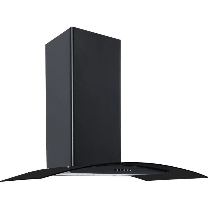 CATA CG90BKPF 90cm Curved Black Glass Hood - LED lighting*contact store for price*