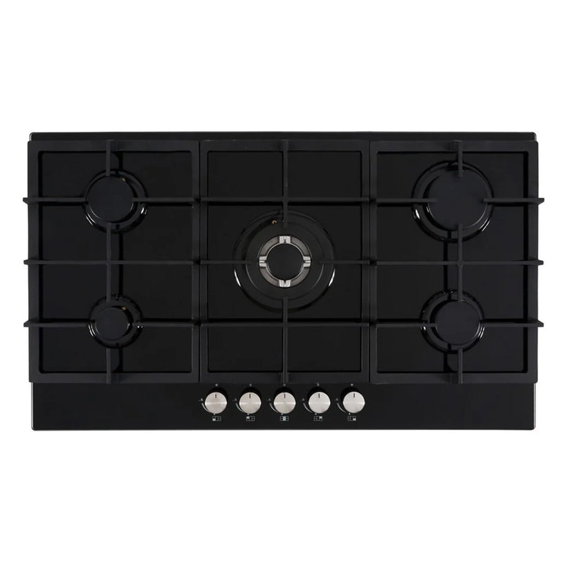 Culina UBGOG901BK 90cm Gas On Glass 5 Burner Gas Hob - [2-year parts & labour guarantee]*contact store for price*