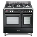 De'Longhi DVTR906DFBL 90cm Vintage Twin Cavity Dual Fuel Range Cooker - Black*contact store for price*