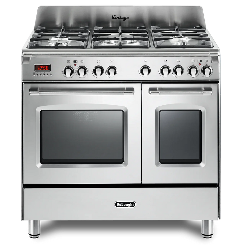 De'Longhi DVTR906DFSS 90cm Dual Fuel Range Cooker - Stainless Steel