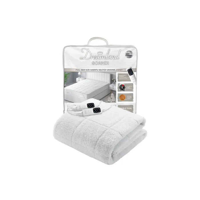 Dreamland 16696C Hunker Down Scandi Sherpa Under Blanket Double Dual Control*contact store for price*
