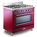 De'Longhi DVRS916DFBU 90cm Dual Fuel Range Cooker in Burgundy*contact store for price*